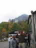 Dennis just off the bus - Neuschwanstein in background - George looks on
