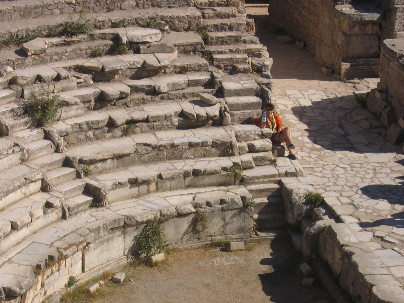 Marguex enjoys the sun in Ephesus